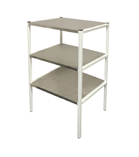 Столик накопичувач СТН, на опорах, 3 полиці з нерж. сталі ТМ ОМЕГА